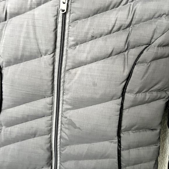 [Spyder] Gray Timeless Long Down Filled Hooded Puffer Jacket Winter Coat Small S - Picture 7 of 11